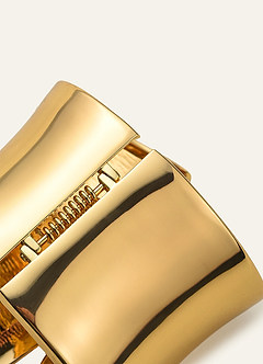 front Wide Metal Hinge Cuff Bracelet
