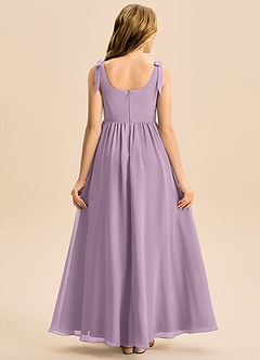 Azazie Delia Junior Abito A-Line in Chiffon Fiocco Glicine image6