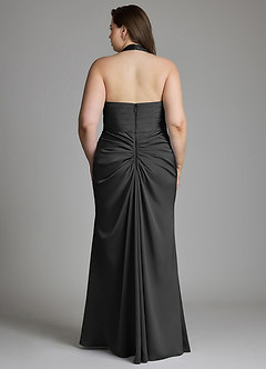 Azazie Destiny Bridesmaid Dresses Black Mermaid Sweetheart Neckline Stretch Satin Dress image9