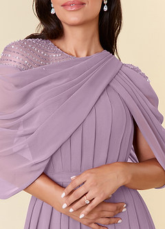 Azazie Olena Abiti per la Madre della Sposa Abito A-Line in Chiffon Lustrini Glicine image5