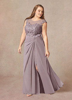 Azazie Libby Mother of the Bride Dresses Dusk A-Line Scoop Sequins Chiffon Dress image9