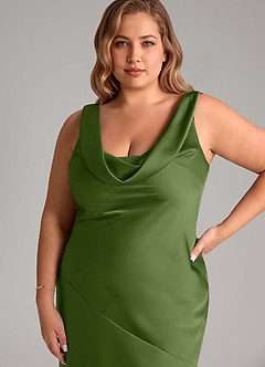 Azazie Rylina Bridesmaid Dresses Juniper Mermaid Stretch Satin Dress image11