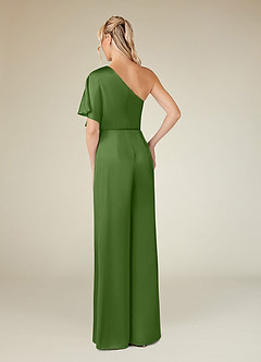 Azazie Hagretta Mother of the Bride Dresses Basil Jumpsuit/Pantsuit Stretch Satin Dress image2
