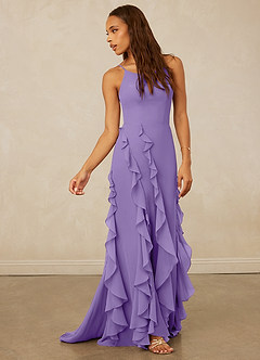 Christian Siriano Bridal for Azazie 1006 Bridesmaid Dresses Tahiti Mermaid Ruched Chiffon Dress image4