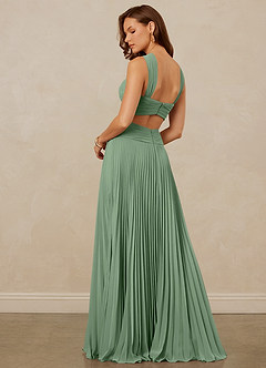 Christian Siriano Bridal for Azazie 1009 Bridesmaid Dresses Matcha A-Line Pleated Chiffon Dress image3