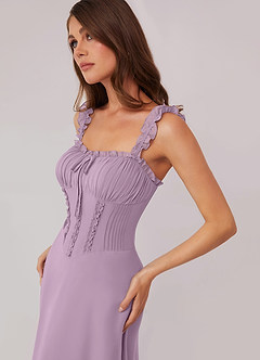 Barbie ♥ Azazie Bridesmaid Dresses Wisteria A-Line Sweetheart Neckline Chiffon Dress image5