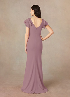 Azazie Peppermint Mother of the Bride Dresses Dusty Rose Mermaid Scoop Ruched Stretch Crepe Dress image4