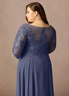 Azazie Marge Mother of the Bride Dresses Stormy A-Line Scoop Lace Chiffon Dress image12
