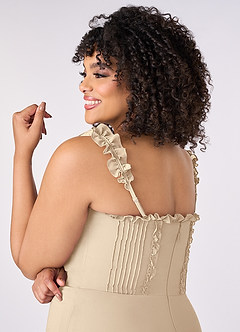 Barbie ♥ Azazie Bridesmaid Dresses Champagne A-Line Sweetheart Neckline Chiffon Dress image10