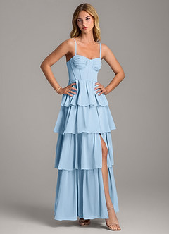 Azazie Alanna Bridesmaid Dresses Sky Blue A-Line Sweetheart Neckline Chiffon Dress image5