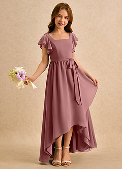 Azazie Milly Girls Formal Flower Girl Klänningar Klä A-Line i Chiffong Plisserad image1