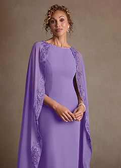 Azazie Artemisia Mother of the Bride Dresses Tahiti Sheath Lace Chiffon Dress image6