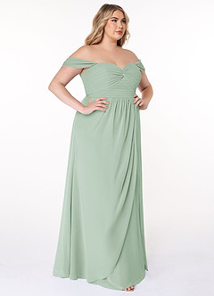 Azazie Millie Bridesmaid Dresses Agave A-Line Sweetheart Neckline Chiffon Convertible Dress image10