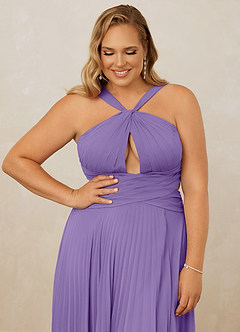 Christian Siriano Bridal for Azazie 1009 Bridesmaid Dresses Tahiti A-Line Pleated Chiffon Dress image13