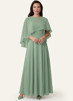 front Azazie Matching Color Wren Chiffon Wrap