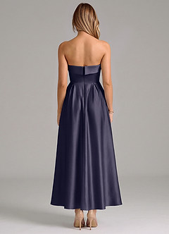 Azazie Lucienne Bridesmaid Dresses Stormy A-Line Pleated Stretch Satin Dress image6