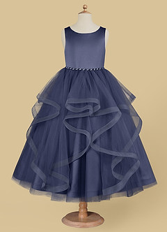 Azazie Sofia Flower Girl Dresses Stormy A-Line Beaded Tulle Dress image5