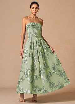 Vestido Verde Claro Largo Evangeline image5