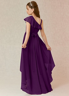 Azazie Mango Junior Grape A-Line Ruched Chiffon Dress image1