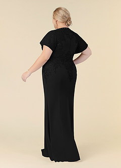 Azazie Adonna Kleider für die Brautmutter Meerjungfrau-Linie Spitze Kleid Schwarz image8