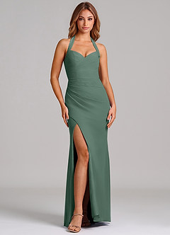 Azazie Emeria Suknie dla druhen Syrena Dekolt w kształcie serca Szyfon Do ziemi Sukienka image3