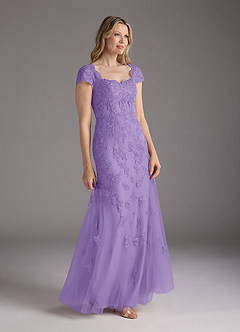 Azazie Marbella Mother of the Bride Dresses Tahiti Mermaid Queen Anne Sequins Lace Dress image3