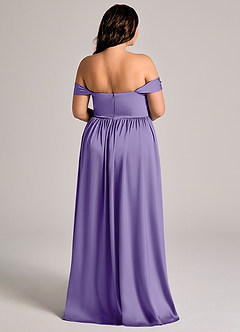 Azazie Calianna Bridesmaid Dresses Tahiti A-Line Off the Shoulder Stretch Satin Convertible Dress image7