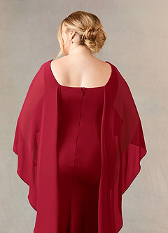Azazie Dion Mother of the Bride Dresses Scarlet Sheath Scoop Stretch Crepe Dress image13
