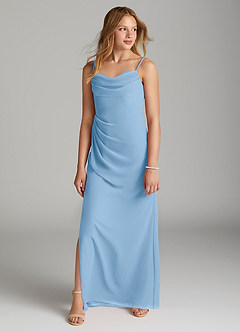 Azazie Mai Junior Klä av Tubklänning i Chiffong Plisserad image3