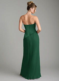 Azazie Tierney Vestidos de damas de honor Vestido Verde Oscuro de Gasa de Línea A Convertible con Palabra de honor image13