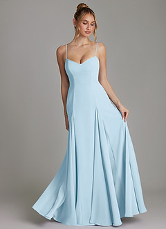 Azazie Imani Bridesmaid Dresses Sky Blue A-Line Sweetheart Neckline Chiffon Dress image4
