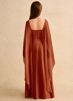 Azazie Fishie Junior Formal Flower Girl Klänningar Klä A-Line i Matt satäng image2