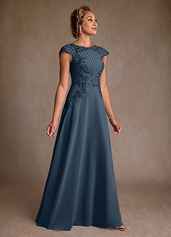 Azazie Christi Mother of the Bride Dresses Neptune A-Line Lace Chiffon Dress image3