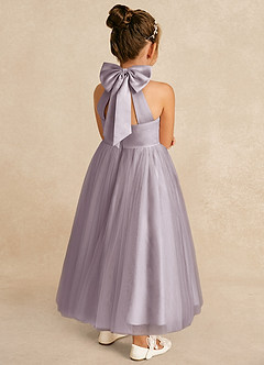 Azazie Bev Flower Girl Dresses Dusk A-Line Convertible Tulle Dress image6