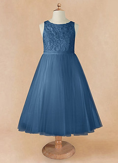 Azazie Calla Flower Girl Dresses Twilight Ball-Gown Lace Tulle Dress image7