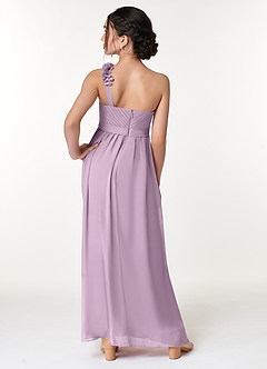 Azazie Flower Junior Wisteria A-Line Pleated Chiffon Dress image6