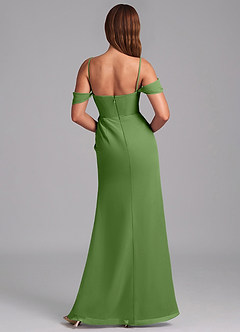 Azazie Johana Jurken voor bruidsmeisjes Converteerbaar Jurk van Chiffon met Zeemeermin Off the Shoulder Basilicum image2