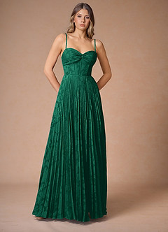 Akiko Hunter Green Pleated Maxi Dress image4