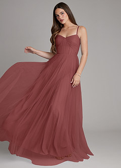 Azazie Teagan Bridesmaid Dresses Amethyst A-Line Sweetheart Neckline Tulle Dress image3