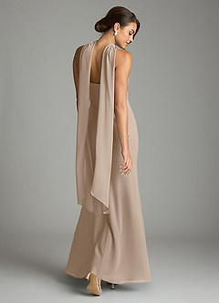 Azazie Saylor Bridesmaid Dresses Taupe Mermaid Strapless Chiffon Dress image9