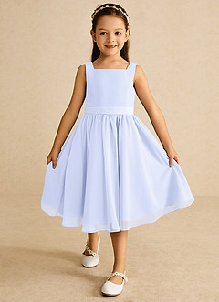 Azazie Ari Flower Girl Dresses Lavender A-Line Sleeveless Chiffon Dress image2