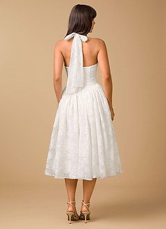 Illyne White Midi Dress image2