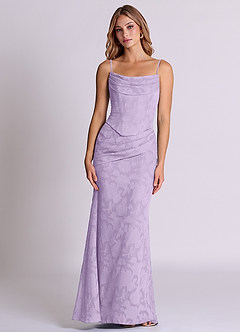 Azazie Sorrel Vestidos de madrinha de casamento Vestido Lilás de Esgotamento Floral de sereia com Espartilho image6