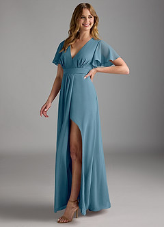 Azazie Zaniah Bridesmaid Dresses Bermuda A-Line Chiffon Dress image5
