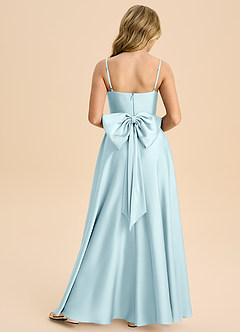 Azazie Bear Junior Cloud Blue A-Line Sweetheart Neckline Stretch Satin Dress image2