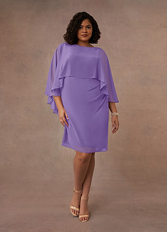 Azazie Mirra Mother of the Bride Dresses Tahiti Sheath Scoop Pleated Chiffon Dress image7