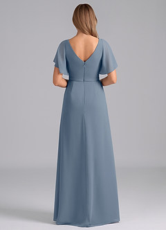 Azazie Ambrosia Bridesmaid Dresses Twilight A-Line Pleated Chiffon Dress image6