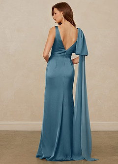 Christian Siriano Bridal for Azazie 1011 Bridesmaid Dresses Bermuda Mermaid Bow Stretch Satin Dress image2