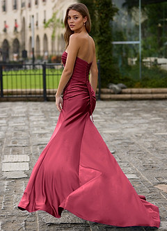 Glitz Burgundy Mermaid Prom Dress image4