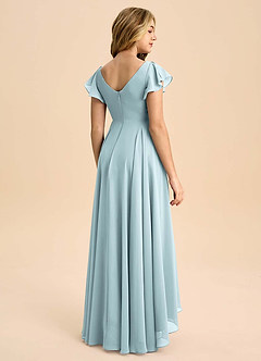 Azazie Caria Junior Mist A-Line Pleated Chiffon Dress image2